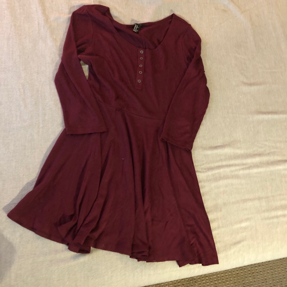 Maroon skater dress